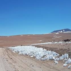 Snow on the road side