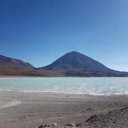 Laguna Verde with Lincacabur Volcano behind