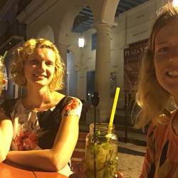 Dinner in the square in Cuba!