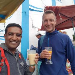 Mango and papaya juices