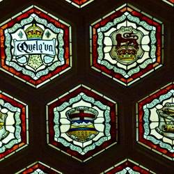 Stained Glass Ceiling ouside the Senate