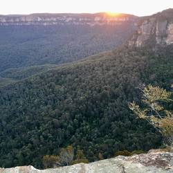 Facing away from the Three Sisters