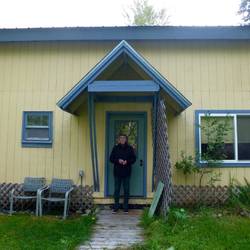 The door to our abode. Through the door and up the stairs.