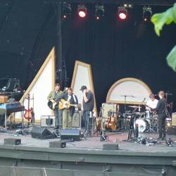 The Fleet Foxes having thier sound check in the Malkin Bowl.