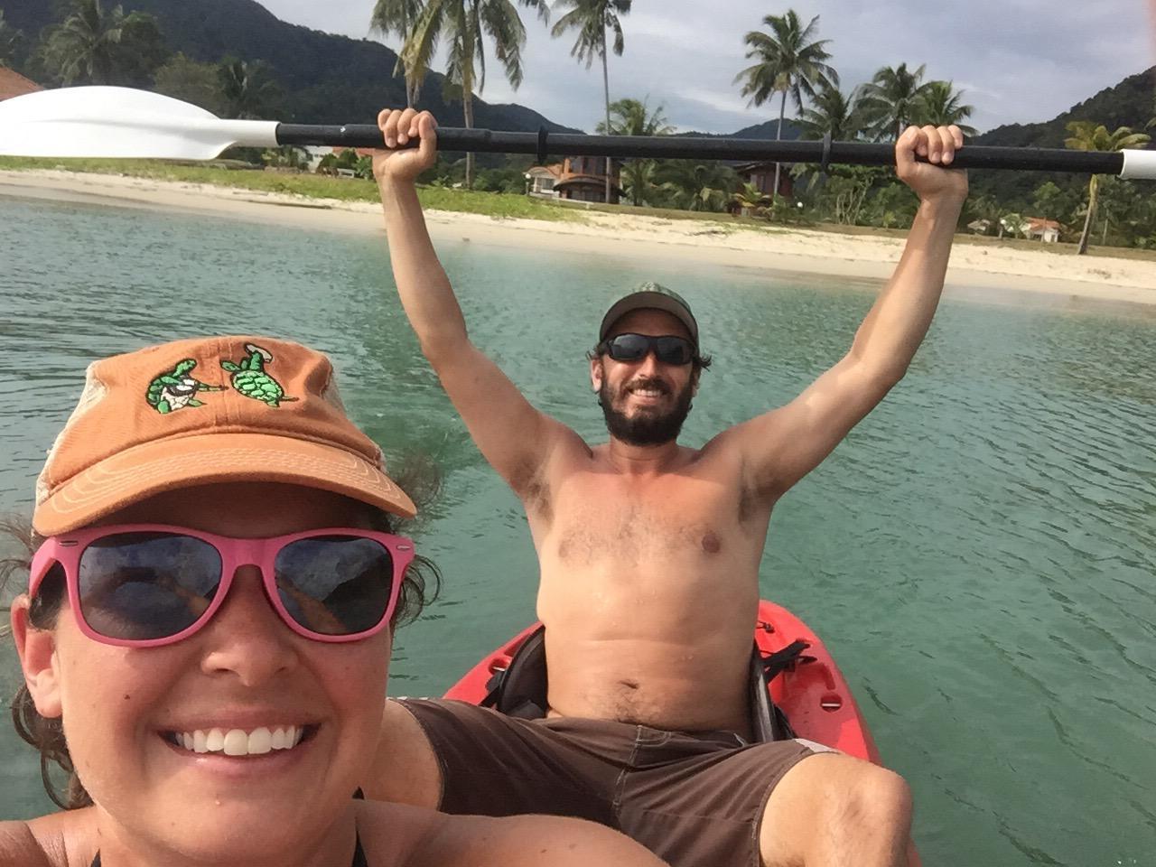We made it to a deserted beach resort