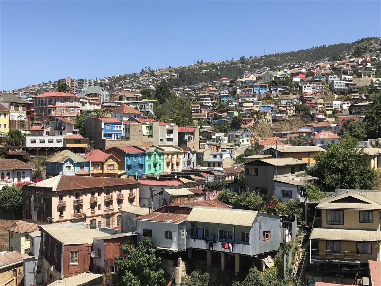Lots of colorful houses
