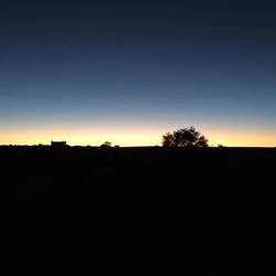 Letzter Sonnenaufgang in Namibia