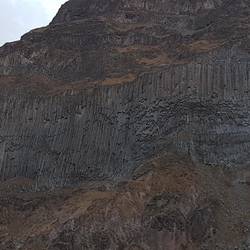 Basalt columns on the opposite hill