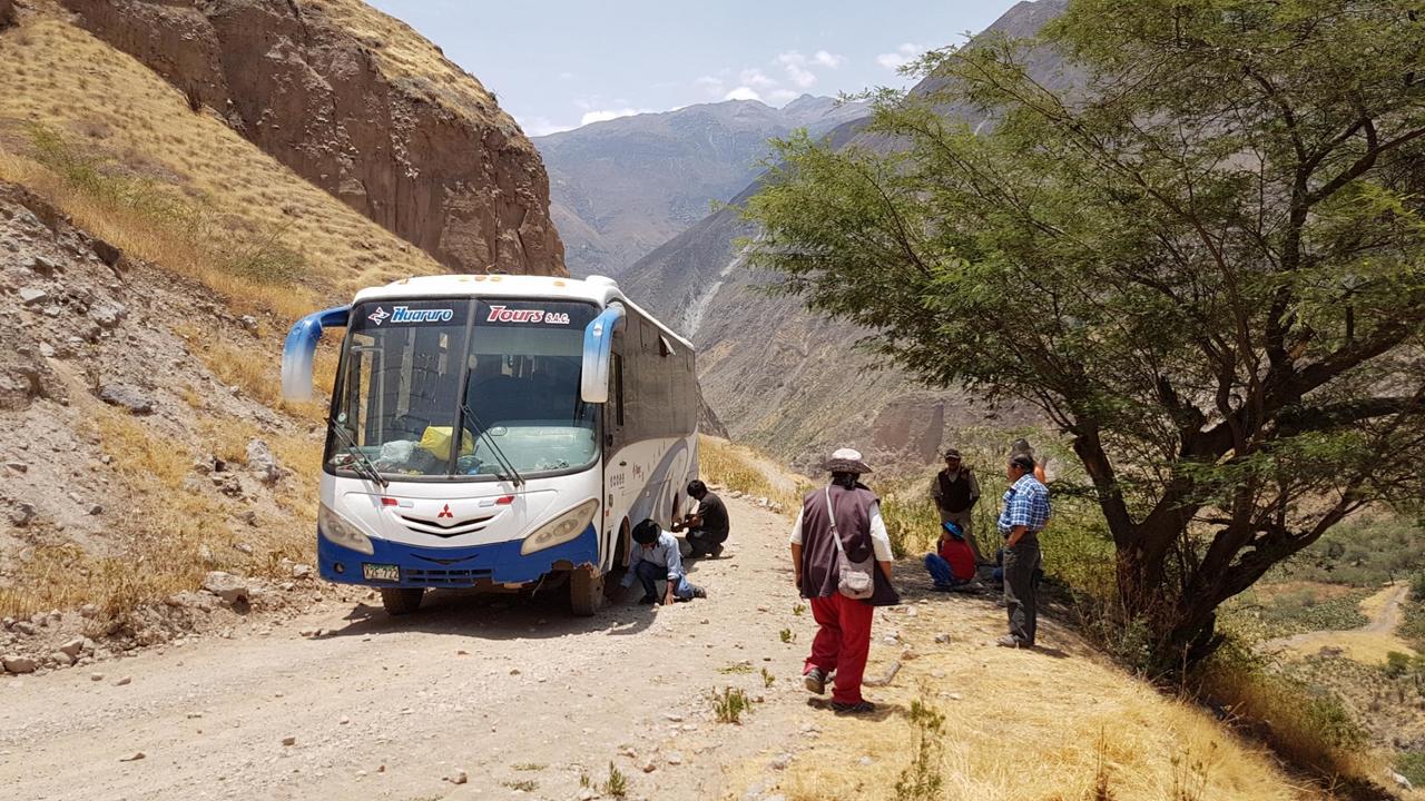 Fixing the bus tyre