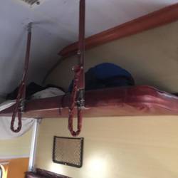 Christy's top bunk on the train