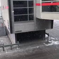 Snowing at Montreal Airport