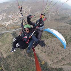 Paragliding over Sierra Nevada Mountains