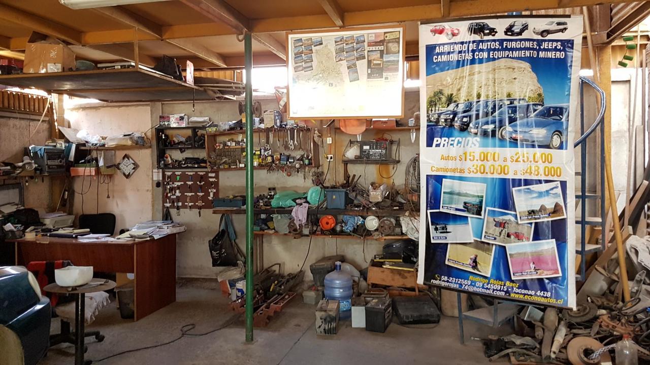Inside of the Econorental garage