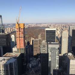 Looking uptown towards Central Park