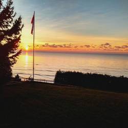 First sunrise in Canada -- over Lake Eerie.