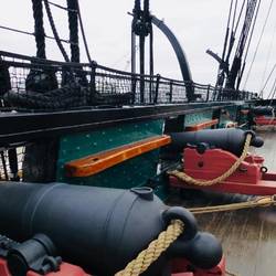 Cannons on the USS Constitution.