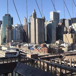 View looking back to he financial district on Manhattan