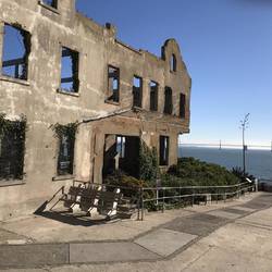 Ruins of the Wardens home ( Bay Bridge in the background)