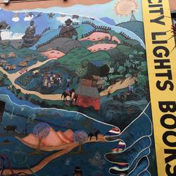 Outside City Lights bookstore