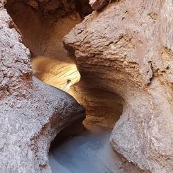 The beautiful path inside the salt cave