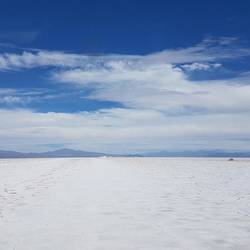 Salt plains with no visible tracks
