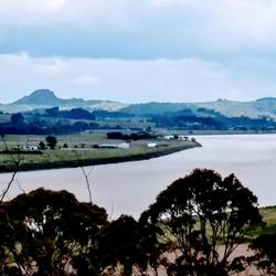 View of Susie & David's Farm across the river