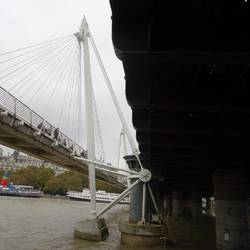 Hungerford Bridge and Golden Jubilees Bridges