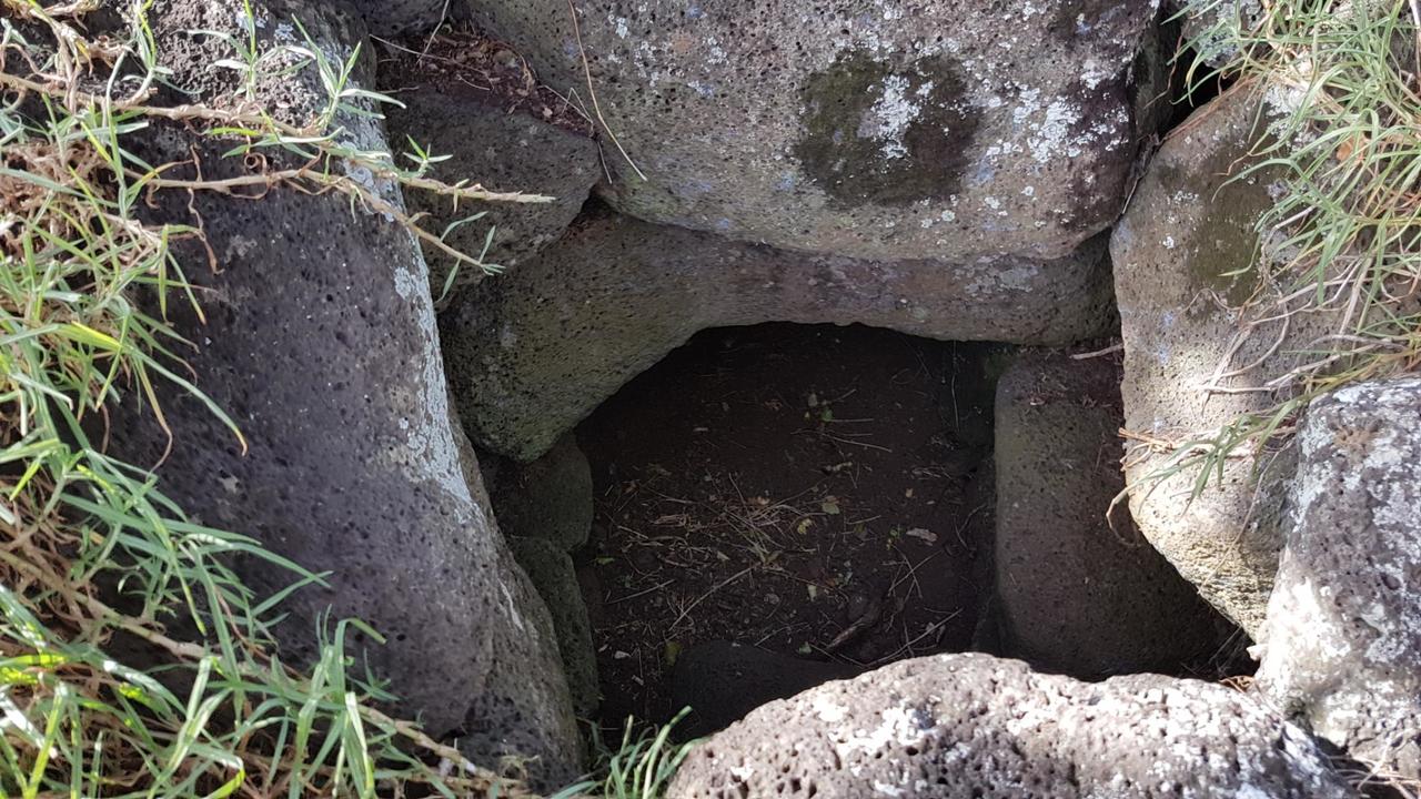 Vertical hole in the ground