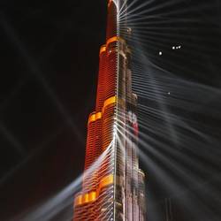 Neujahr vor dem Burj Khalifa in Dubai