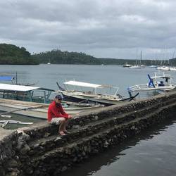 Andreas im Hafen von Puerto Galera