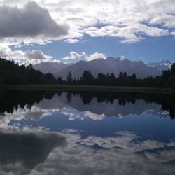 Spectacular mirror effect at Lake Matheson