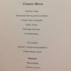 Photo of the Menu for Lunch