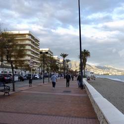 Beautiful beachfront promenade