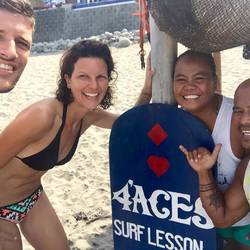 Lea und Anthony, unsere Surflehrer