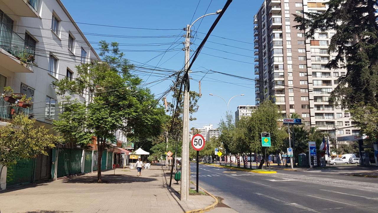 Empty streets in Santiago