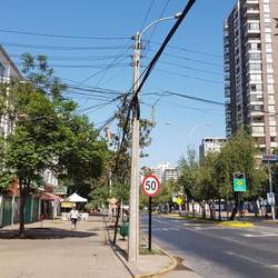 Empty streets in Santiago