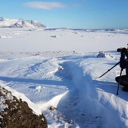 Jokulsarlon is a frozen lake this time