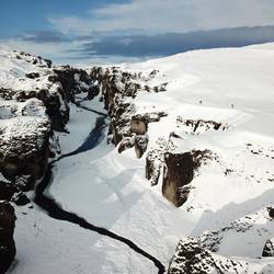 Looking up the canyon