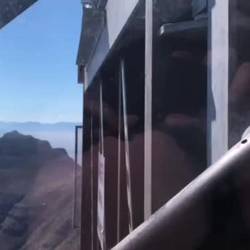 Fahrt runter in der Cableway