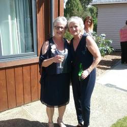 Judy relaxing with family