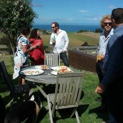 Great view as people eat and drink