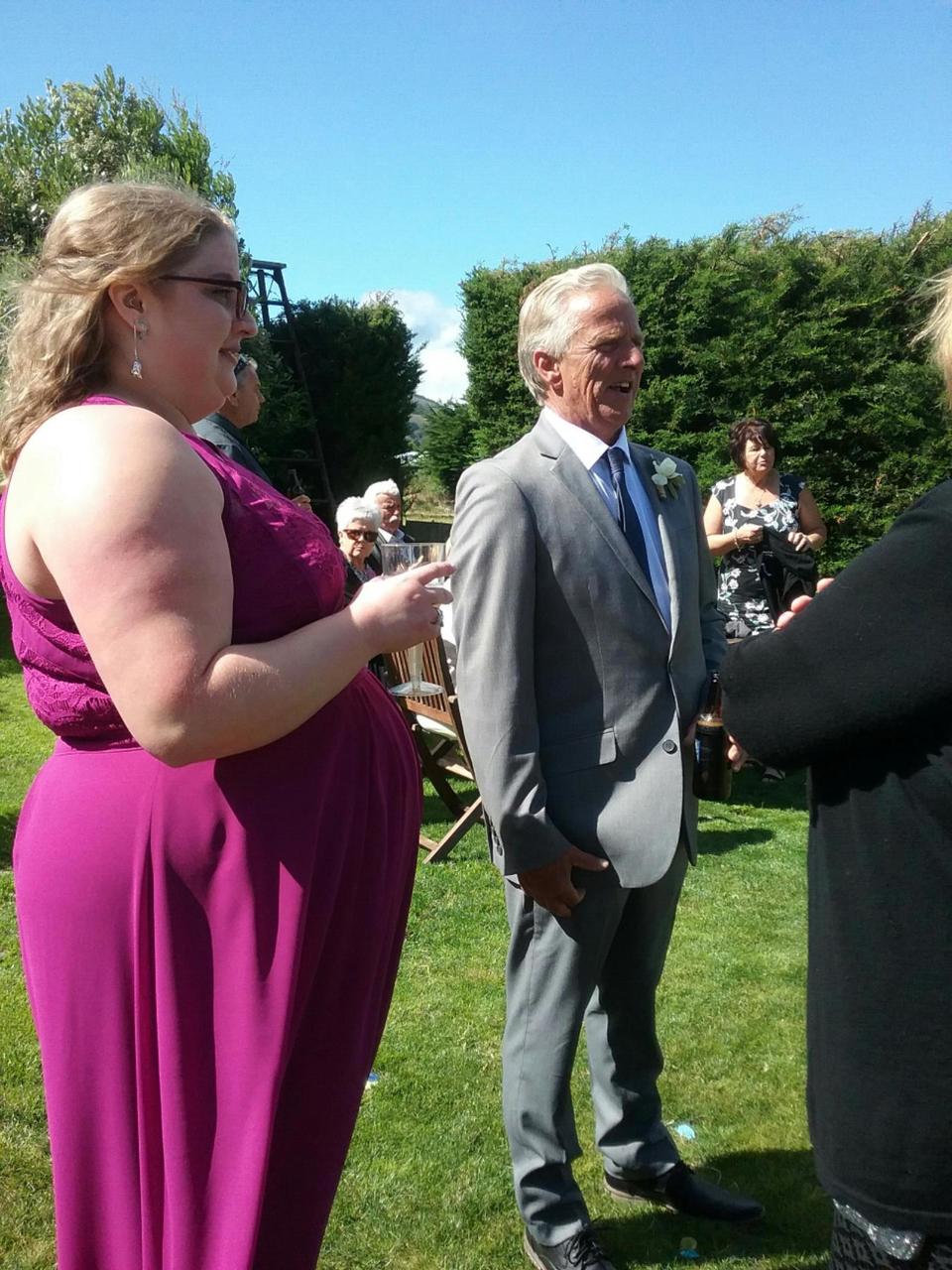 Colin and Veronica relaxing after the ceromony