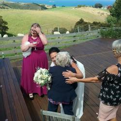 Big cuddles from Nana Laney. Veronica watching on.