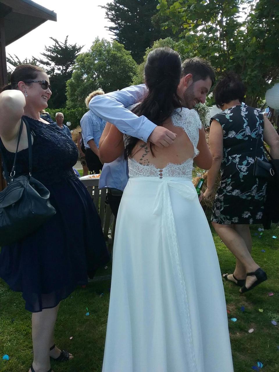 Cuddles from friend. Is that a tattoo Stacey??