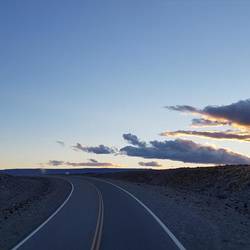 Sunset in the Patagonian steppe