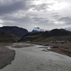 Fritz Roy massif from the bridge over Fritz Roy river