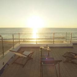 Terrace at sunset