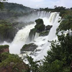 Huge boulder in falls