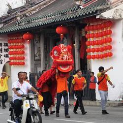 Parade dans les rues de Georgetown.