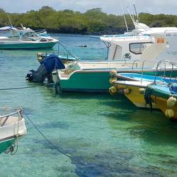 Boats on blue